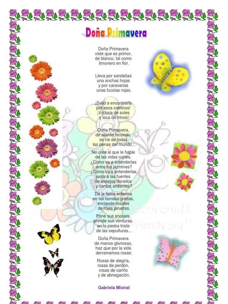 analisis del poema doña primavera de gabriela mistral - Qué quiere decir el poema de doña primavera