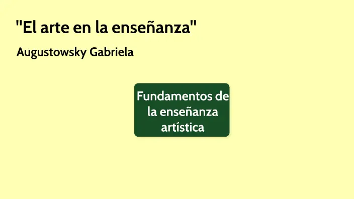 el arte en la enseñanza gabriela augustowsky resumen - Quién fue el autor de la educación artística